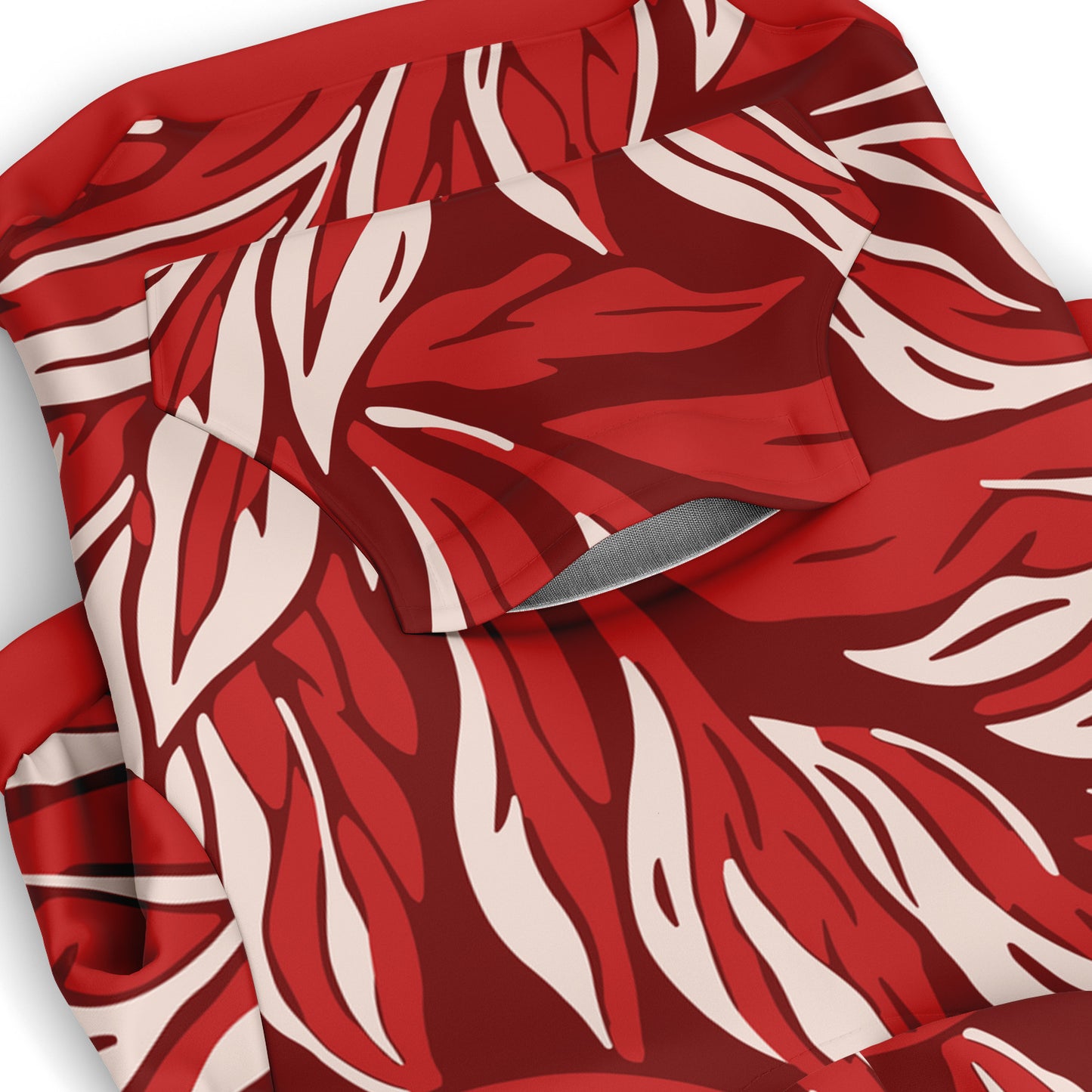 Pocket preview of Red Leaf dog hoodie.