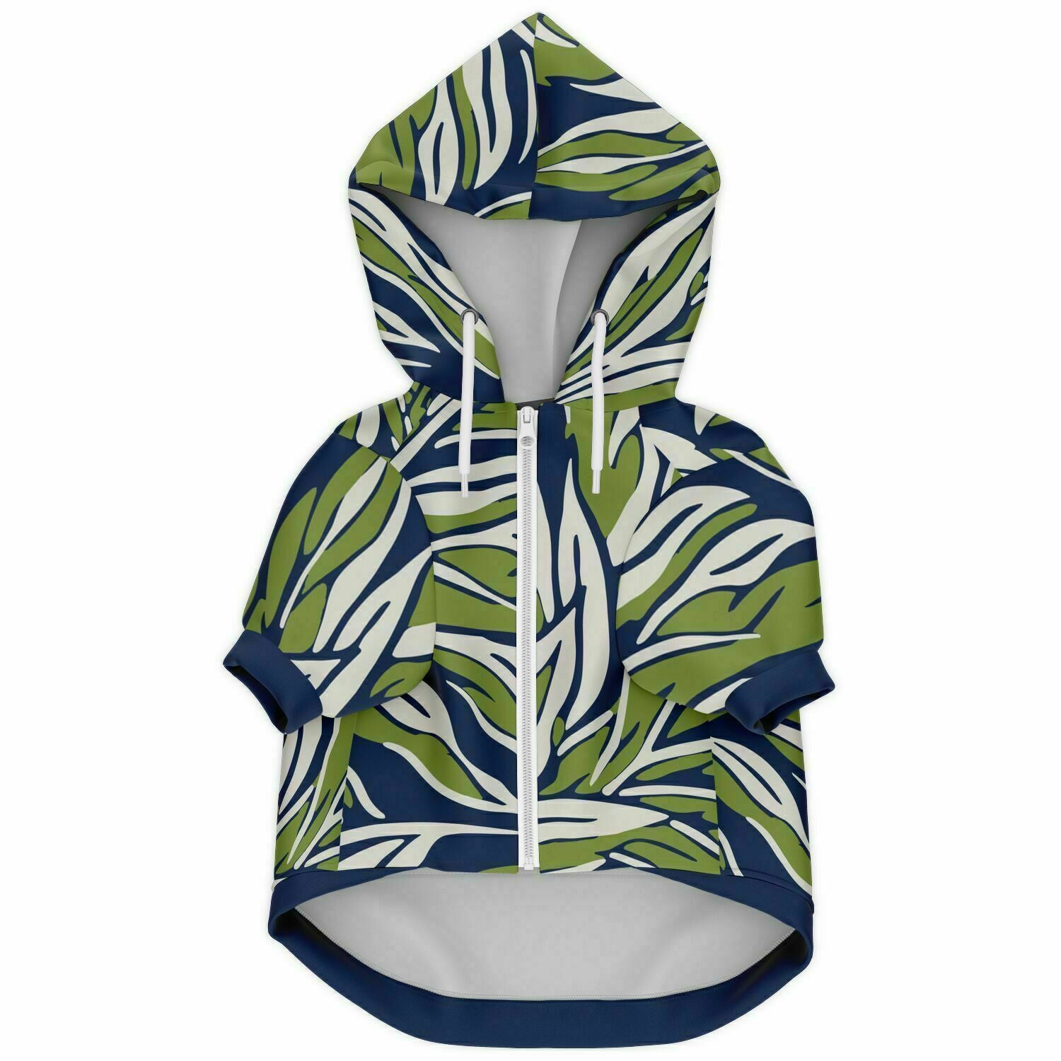 Front preview of Seaweed Leaf dog hoodie.