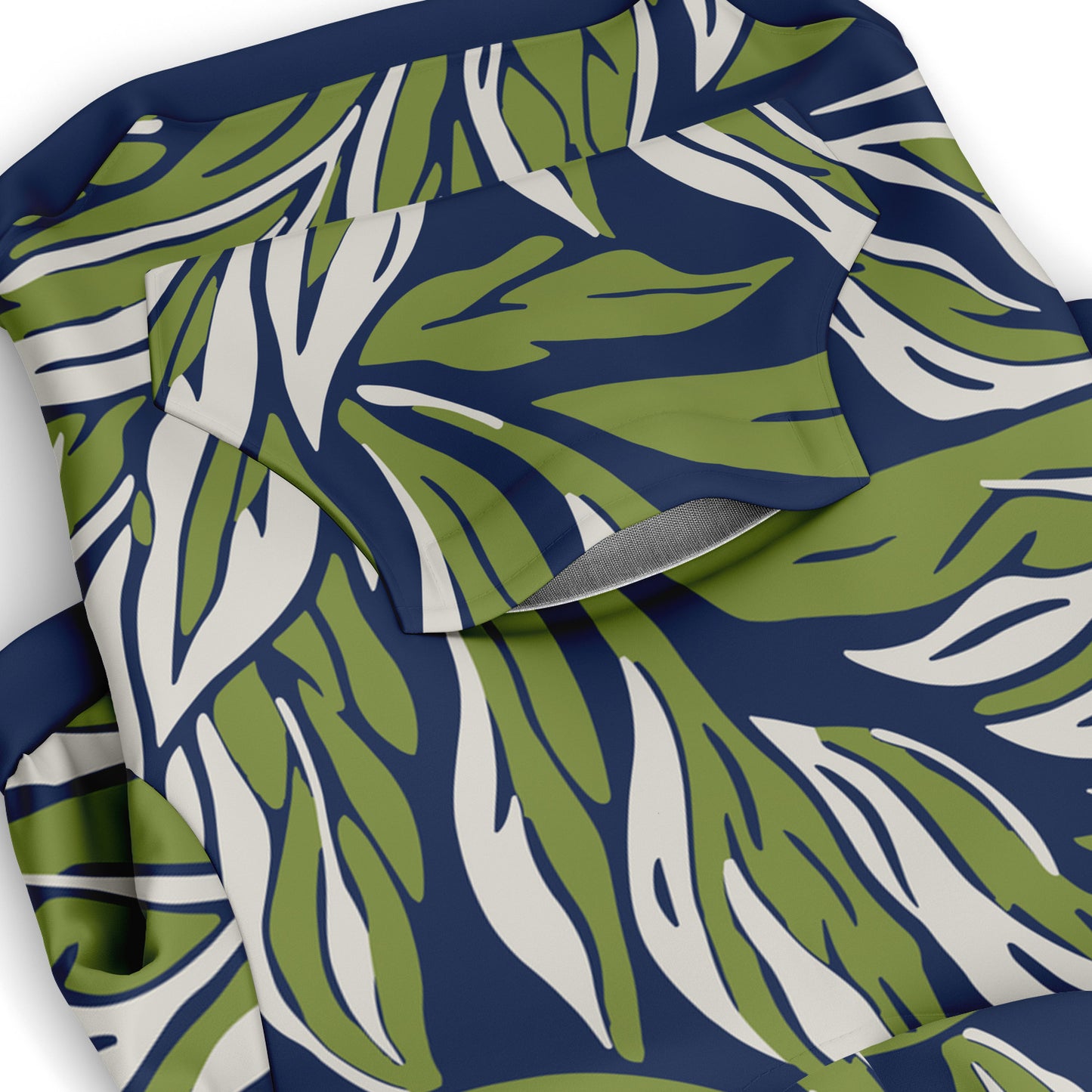 Pocket preview of Seaweed Leaf dog hoodie.