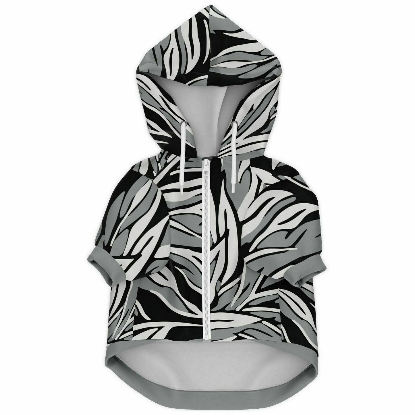 Front preview of Silver Leaf dog hoodie.