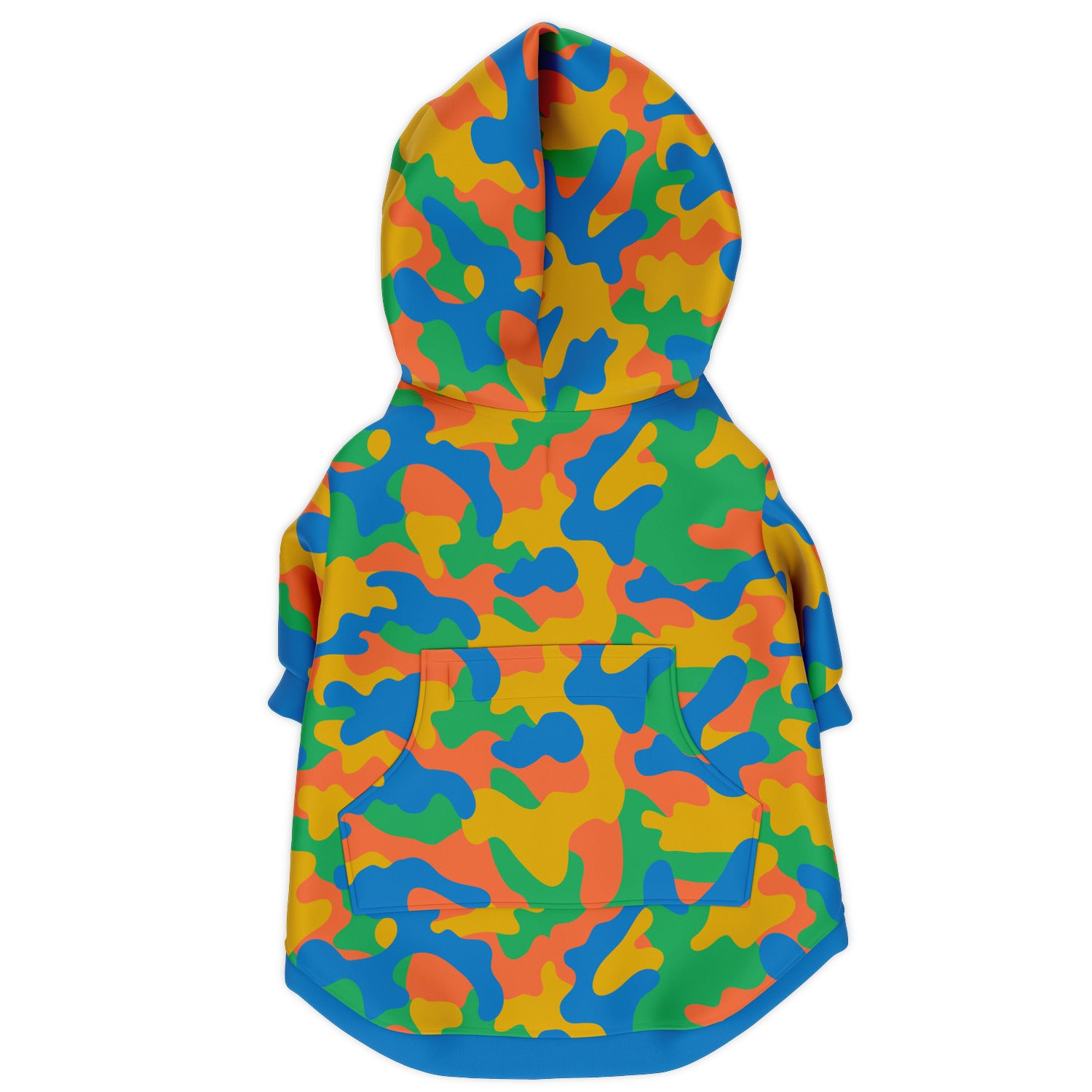 Back preview of Summer-Breeze Camo dog hoodie.