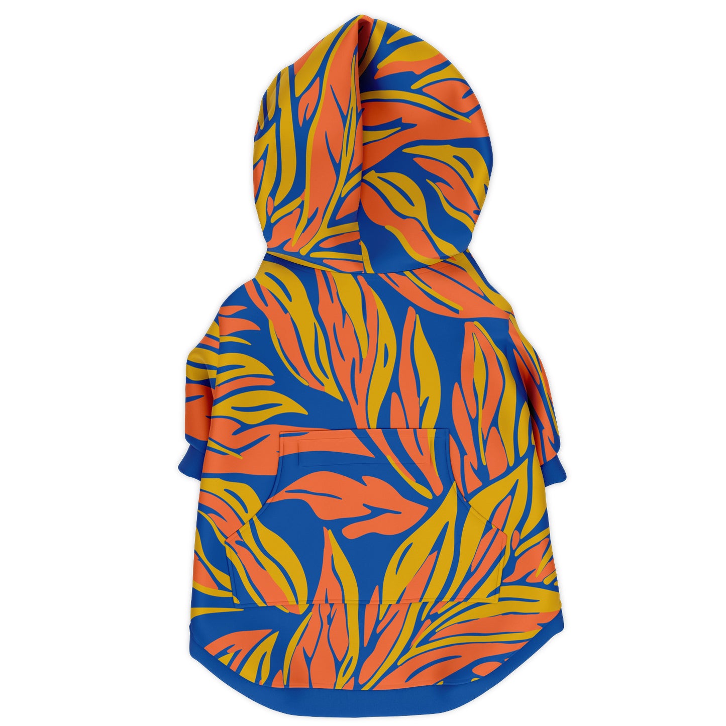 Back preview of Sunrise Leaf dog hoodie.