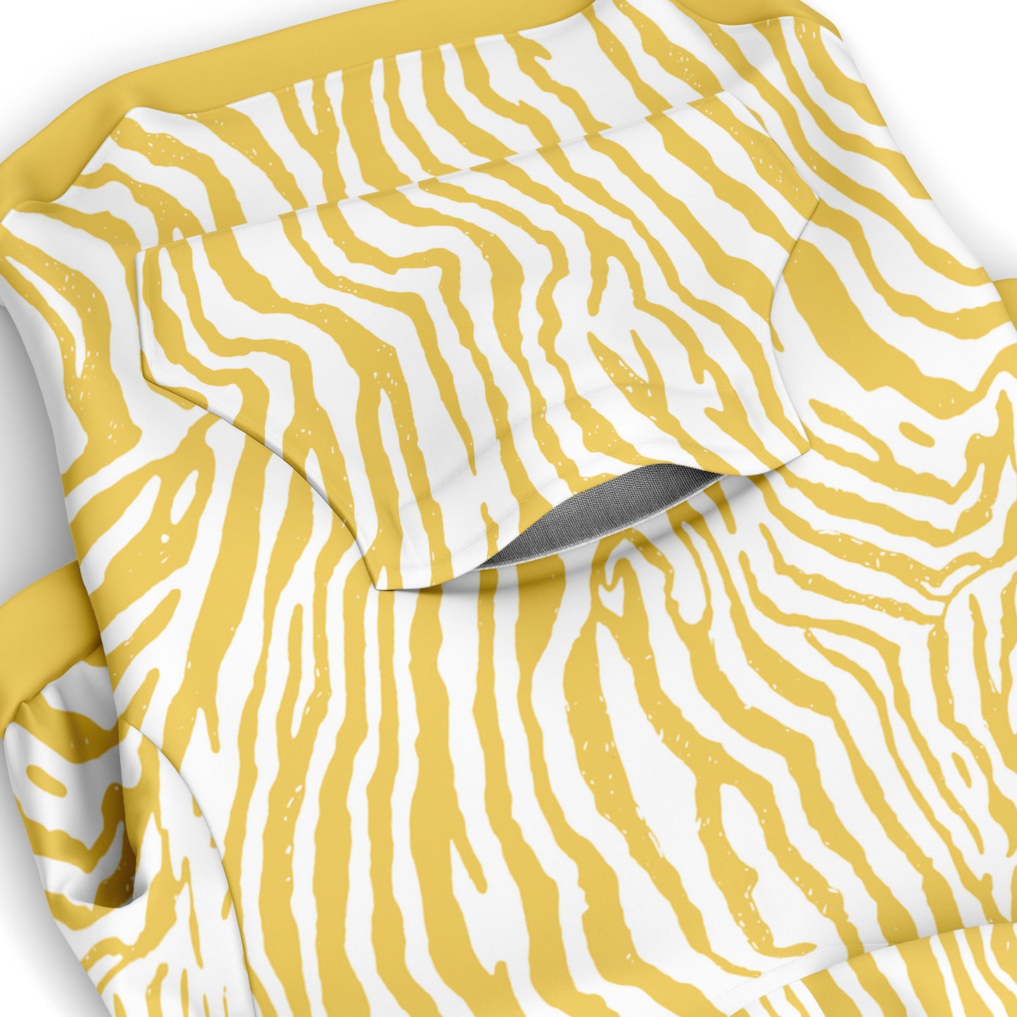 Pocket preview of Yellow Zebra dog hoodie.