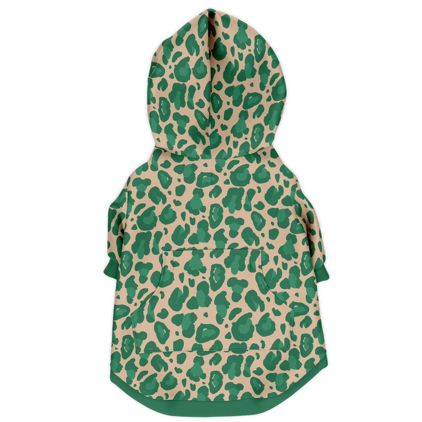 GREEN LEOPARD DOG HOODIE