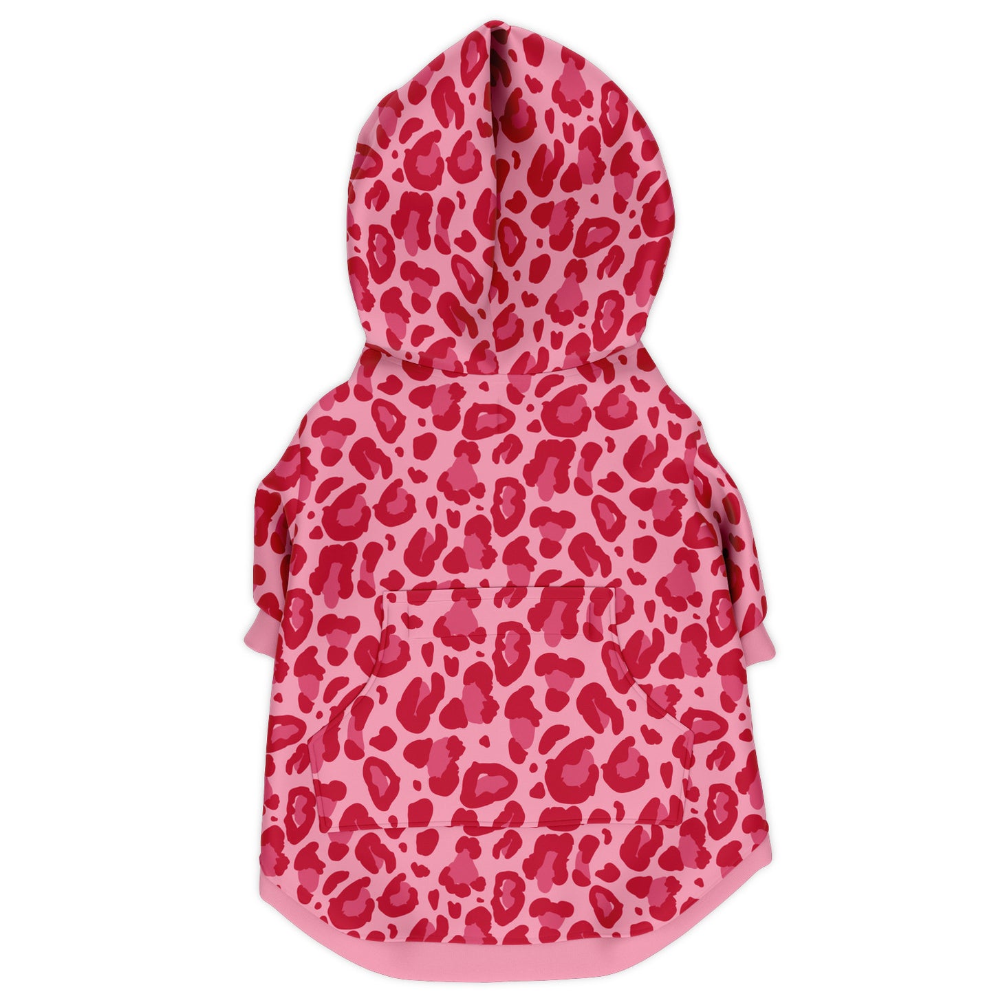 CHERRY-BLOSSOM LEOPARD DOG HOODIE