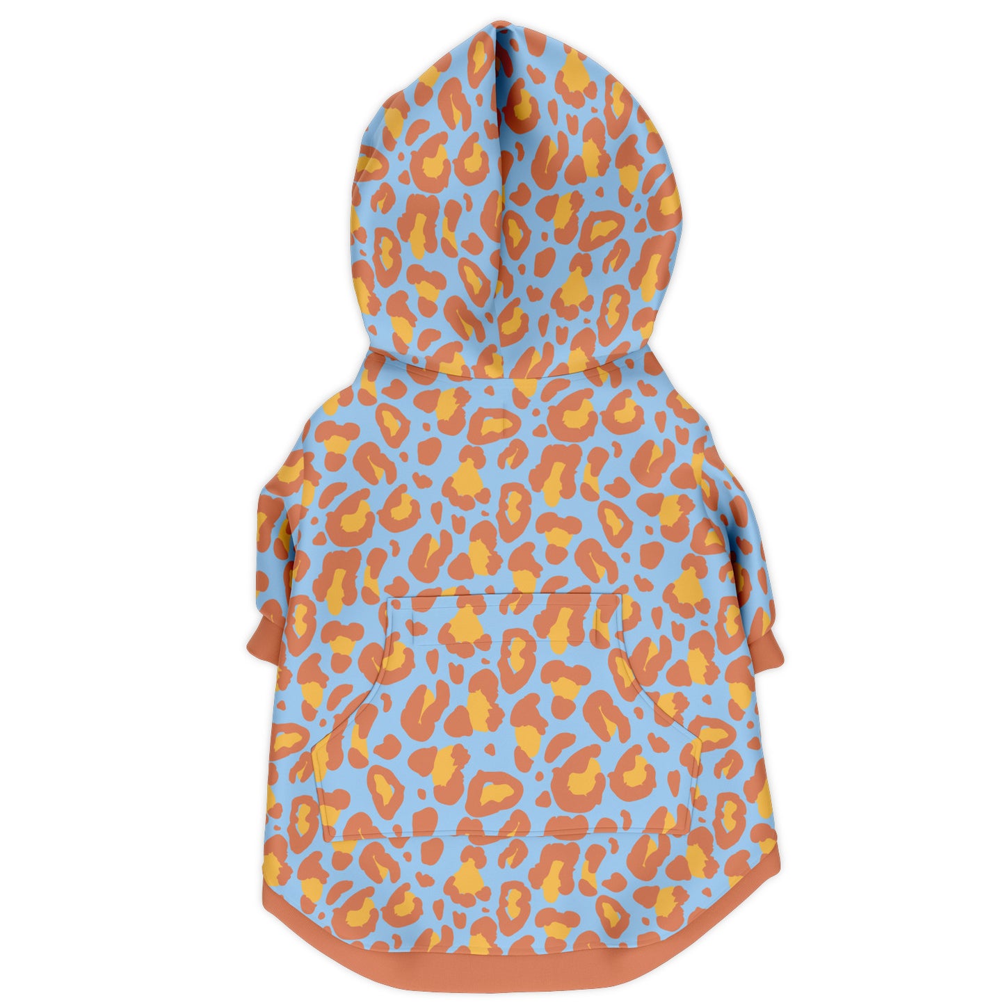 SKY-GOLD LEOPARD DOG HOODIE