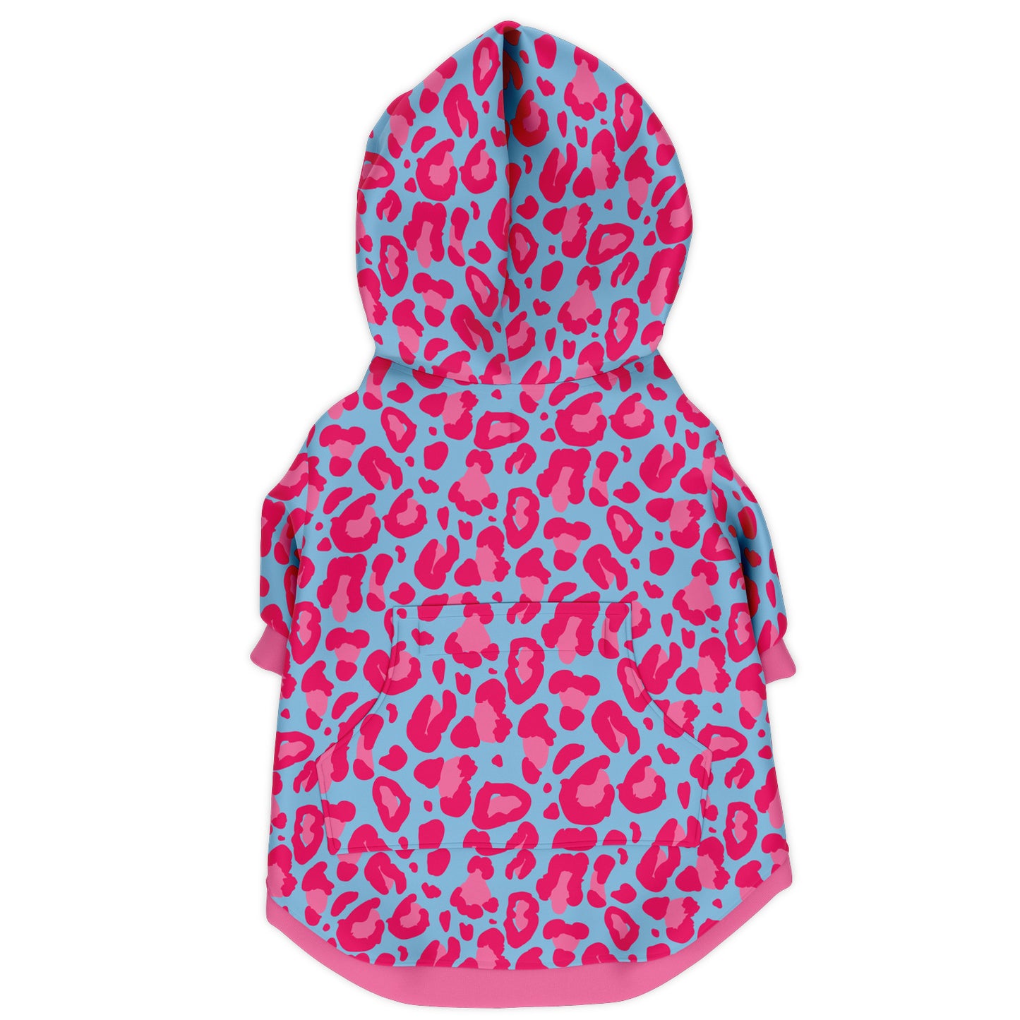 PRETTY-PINK LEOPARD DOG HOODIE