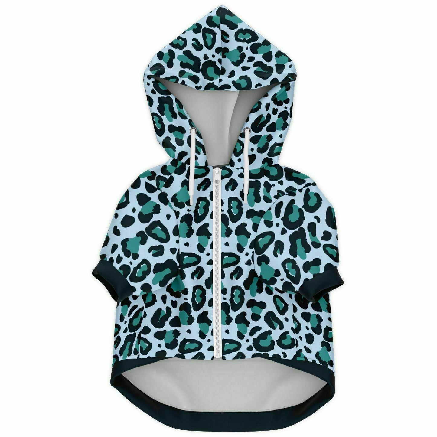 AQUA LEOPARD DOG HOODIE