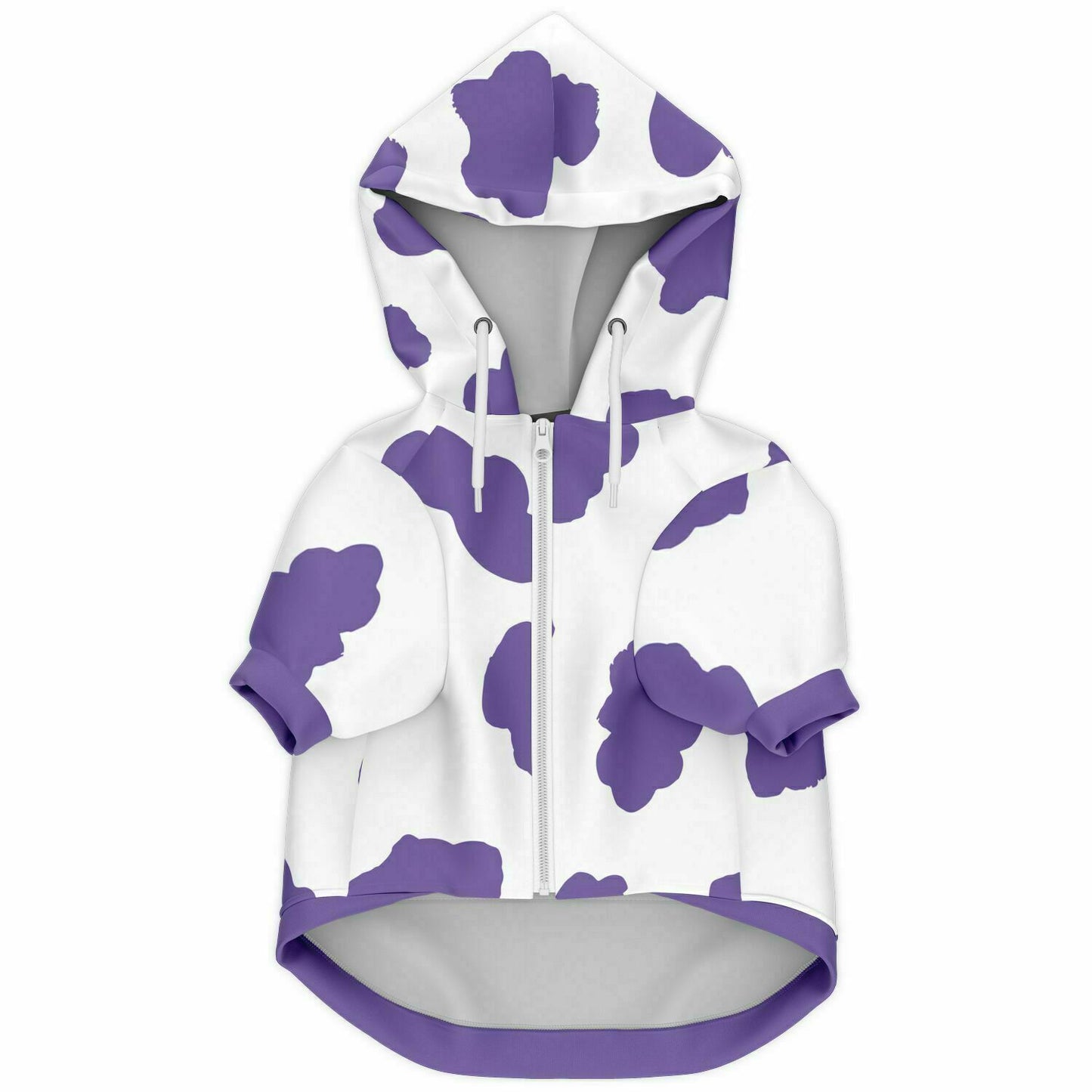 PURPLE COW DOG HOODIE